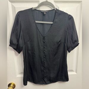 Banana Republic‎ Black Button-Up Blouse
